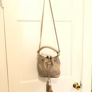 DANIELLE NICOLE Crossbody Bucket Bag with Fringe